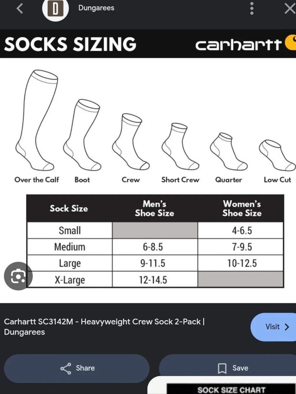 Carhartt Men's Crew Socks - Gray, Black & White with Gold Logo